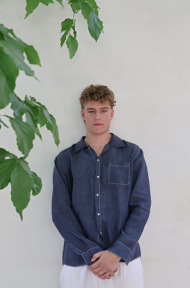 CHARCOAL LINEN SHIRT
