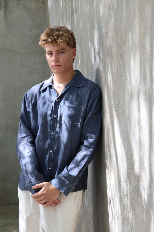 CHARCOAL LINEN SHIRT