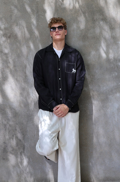 BLACK HORSE LINEN SHIRT