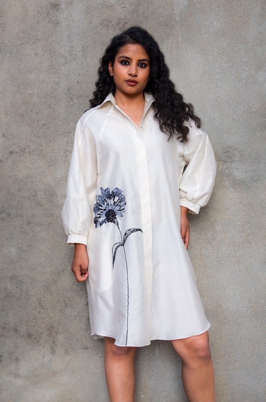 IVORY SHIRT DRESS