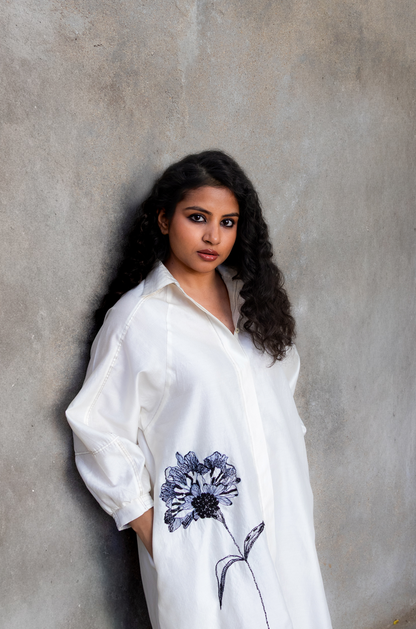 IVORY SHIRT DRESS